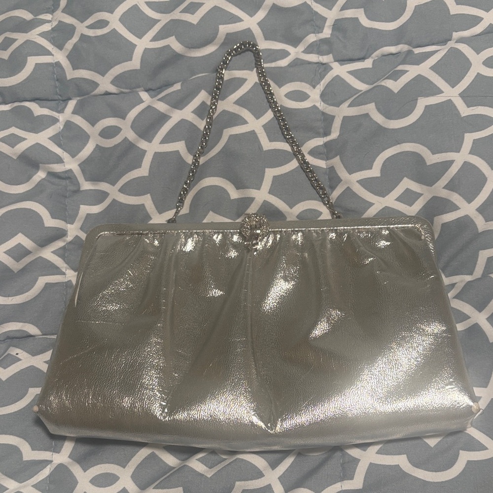 Elegant Silver Clutch Bag